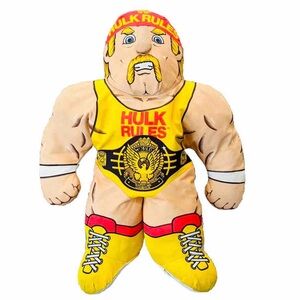 Vintage 1990 HULK HOGAN WWF Wrestling Buddies Stuffed Plush Pillow, TONKA